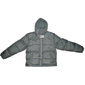 The Warming Project Gray Puffer Coat Jacket Size L NWT